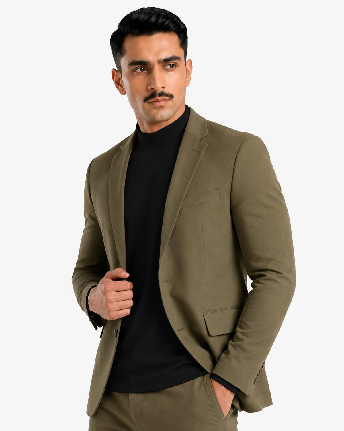 Men's Mock Neck Long Sleeve Shirt - Bryle