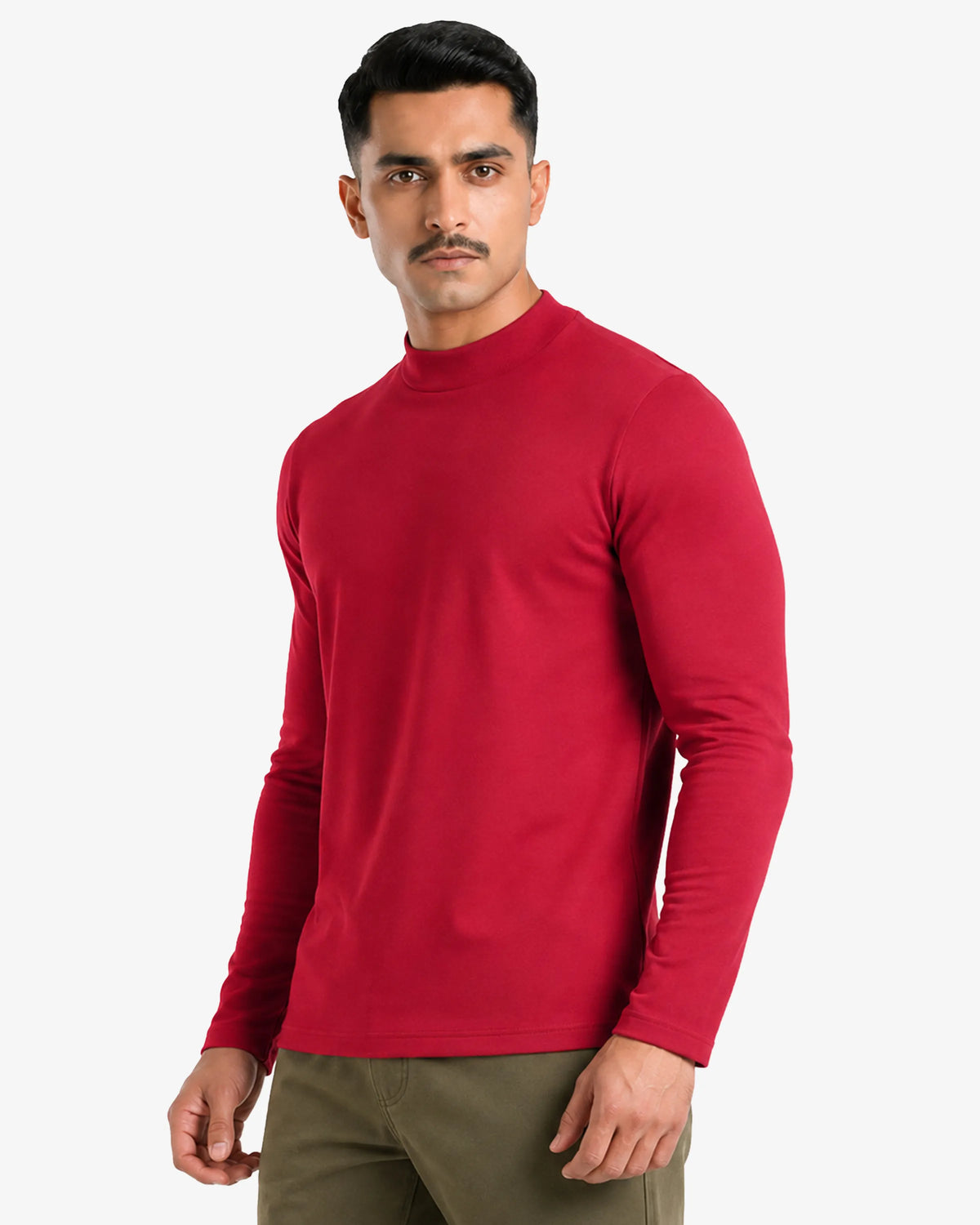 Men's Mock Neck Long Sleeve Shirt - Bryle