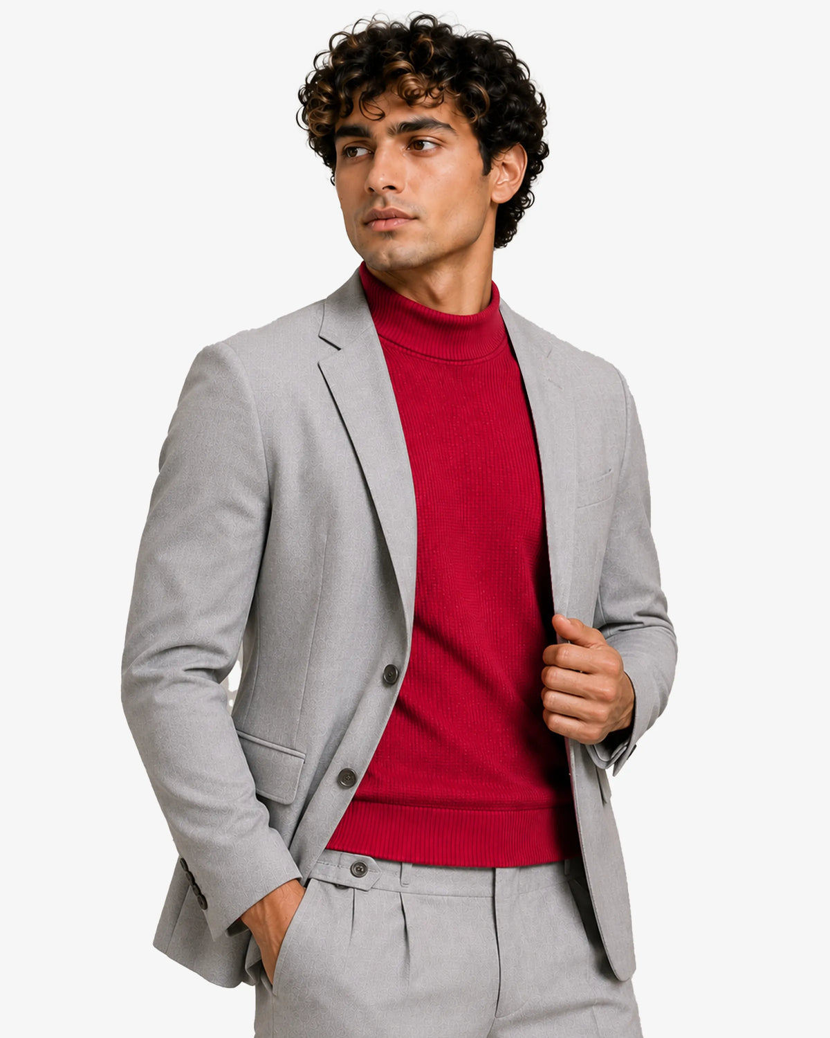 Flex Mock Neck T Shirt Slim Fit Stretch Casual Everyday Wear