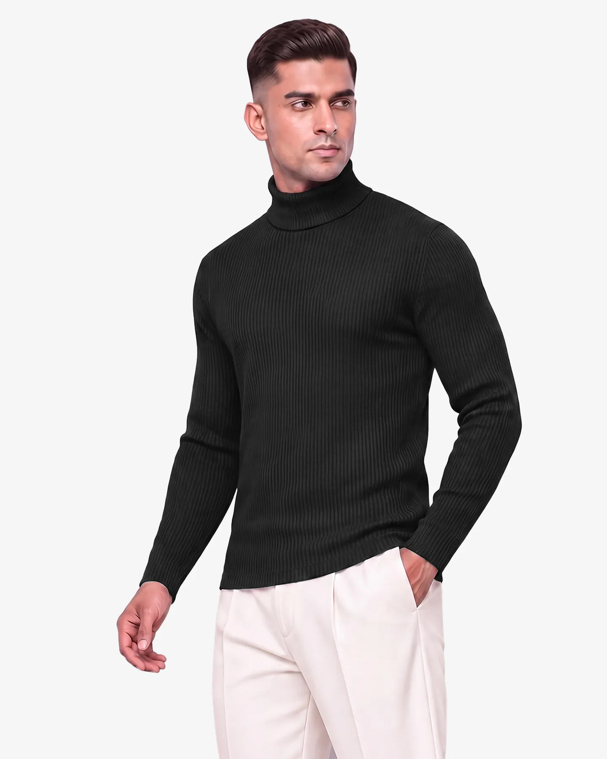 James Mens Turtleneck Sweater High Neck