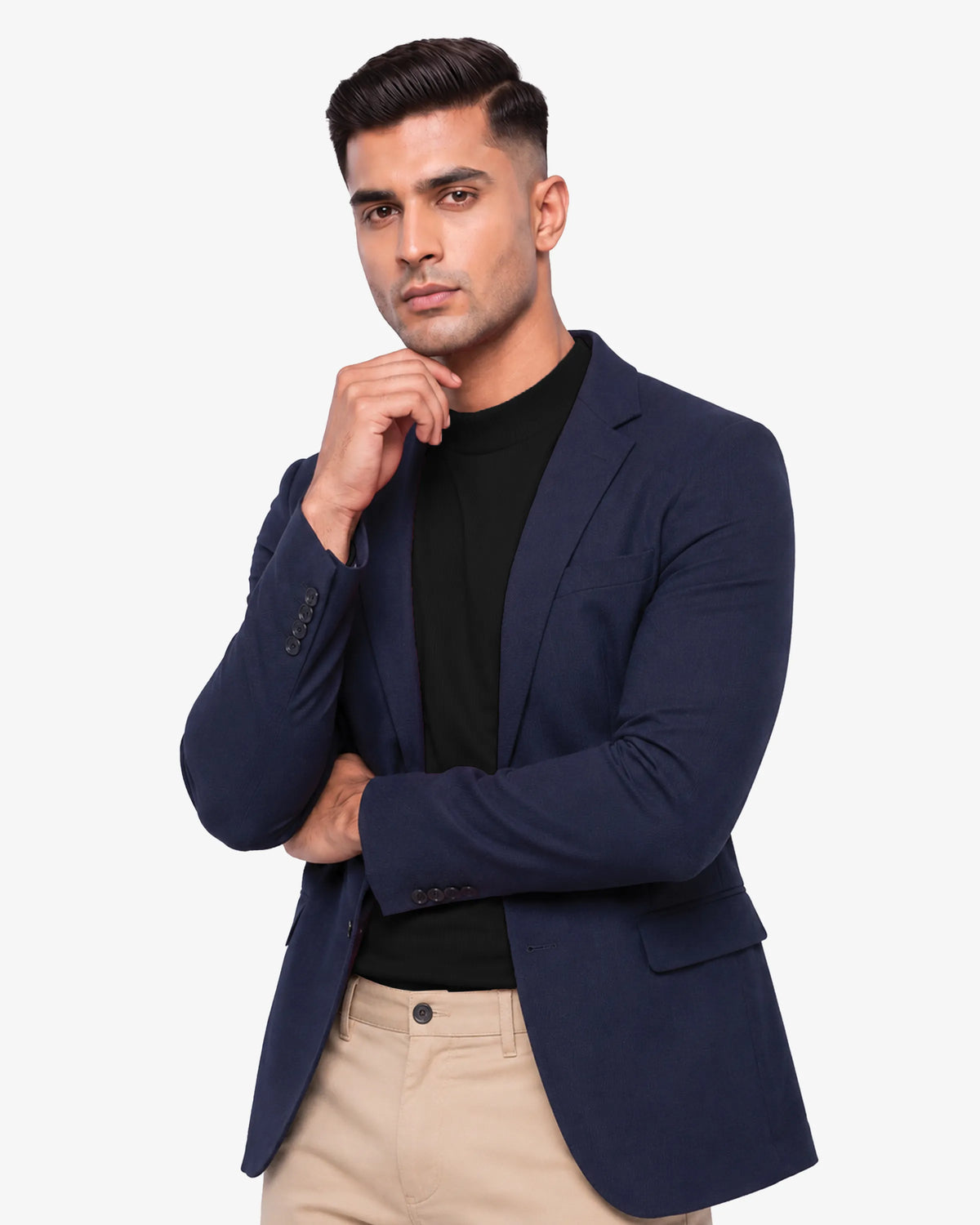 Monak Men Premium Mock Neck T-Shirt