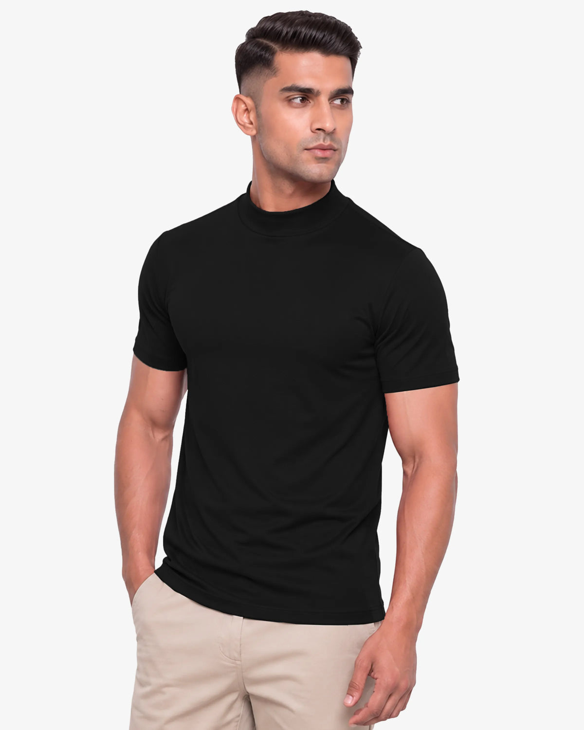 Murphy Men Fitted High Neck T-Shirt