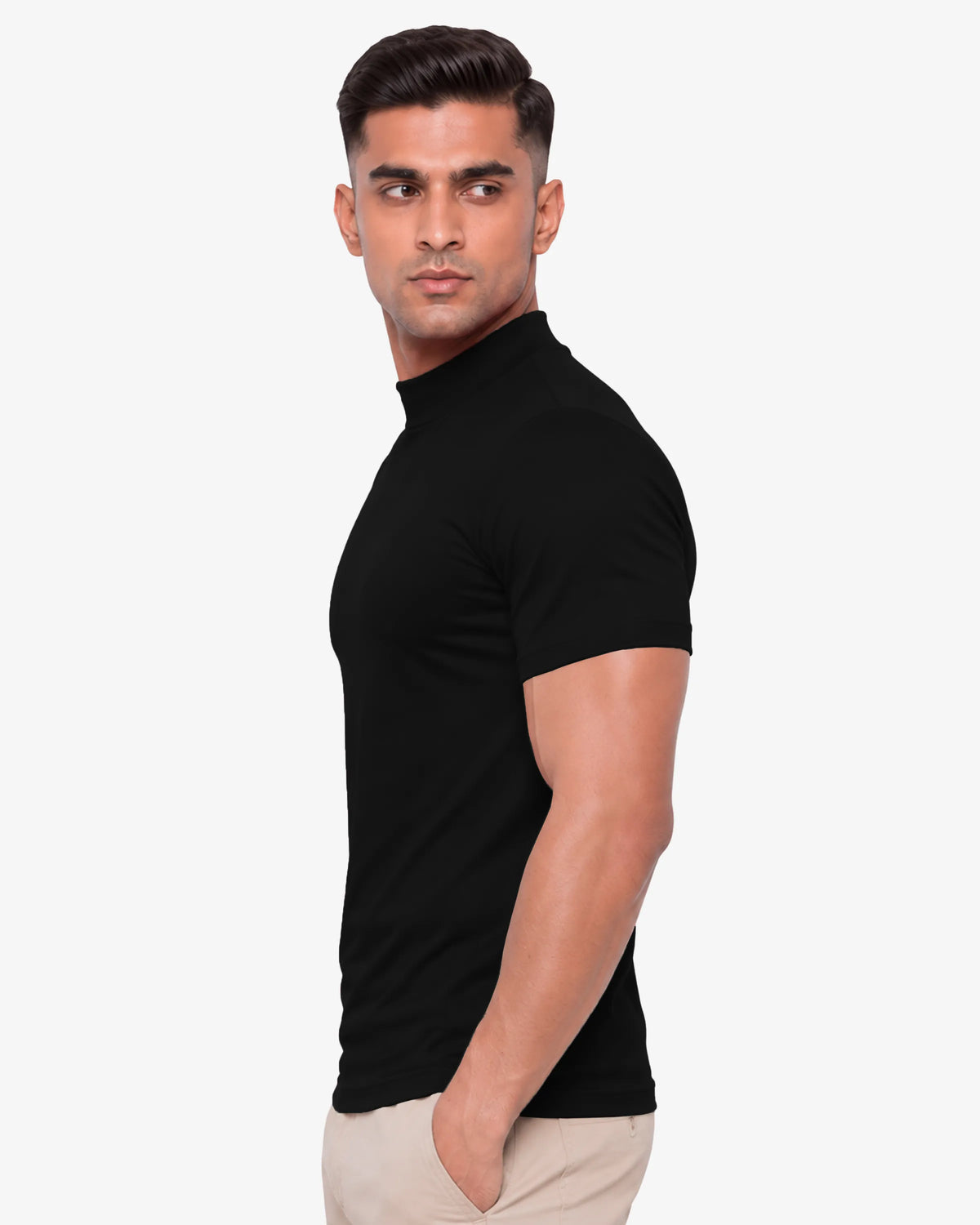 Murphy Men Fitted High Neck T-Shirt