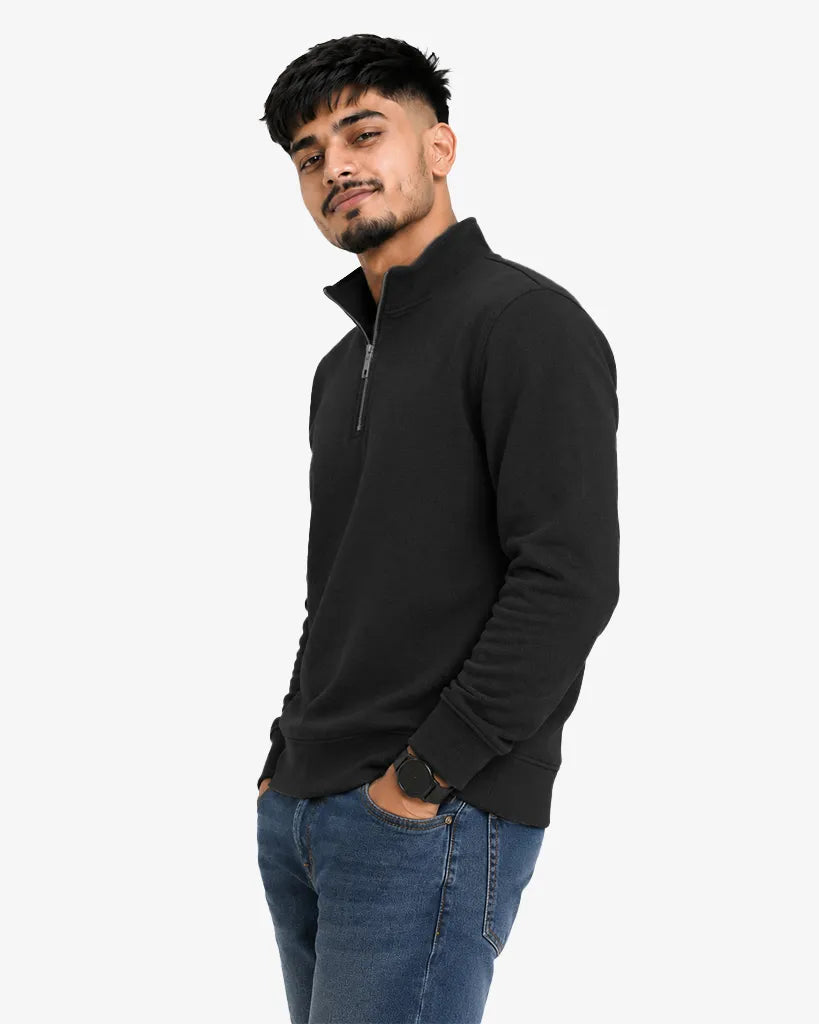 Noviar Men’s Quarter Zipper Pullover Sweatshirt Regular Fit