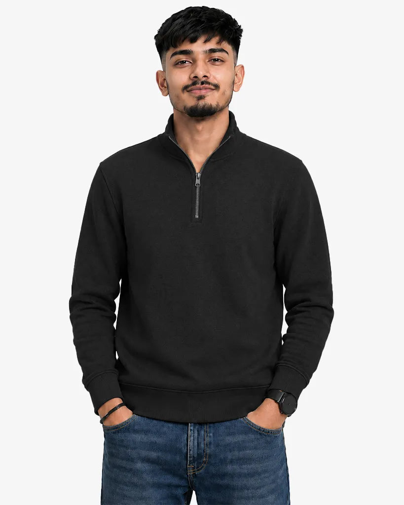 Noviar Men’s Quarter Zipper Pullover Sweatshirt Regular Fit