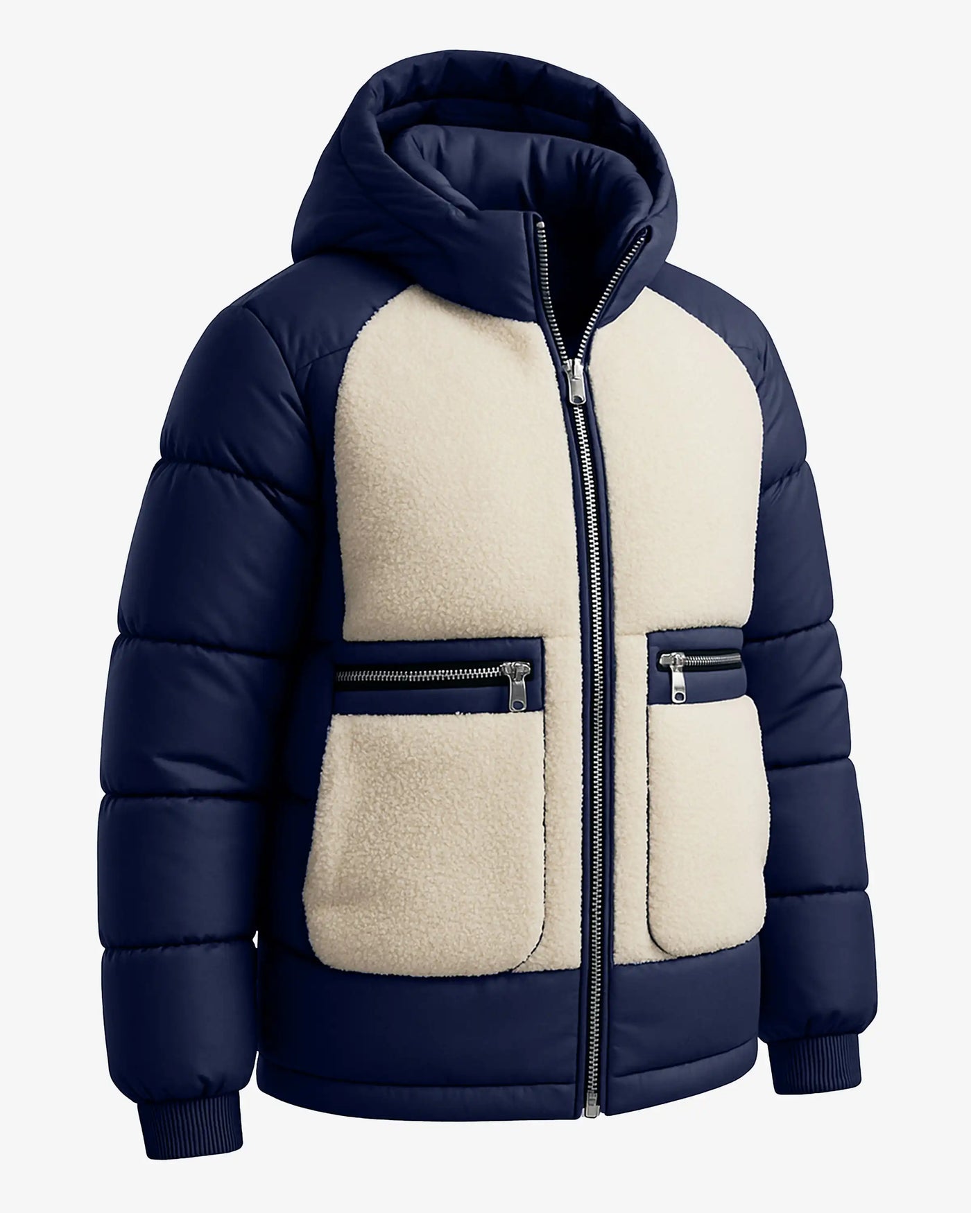 Sherpa Sherpa Panel Puffer Coat