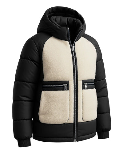 Sherpa Sherpa Panel Puffer Coat