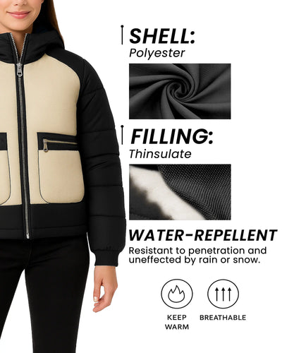 Sherpa Sherpa Panel Puffer Coat