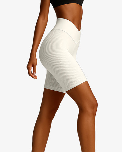 Odessa High-Waist Ribbed Shorts
