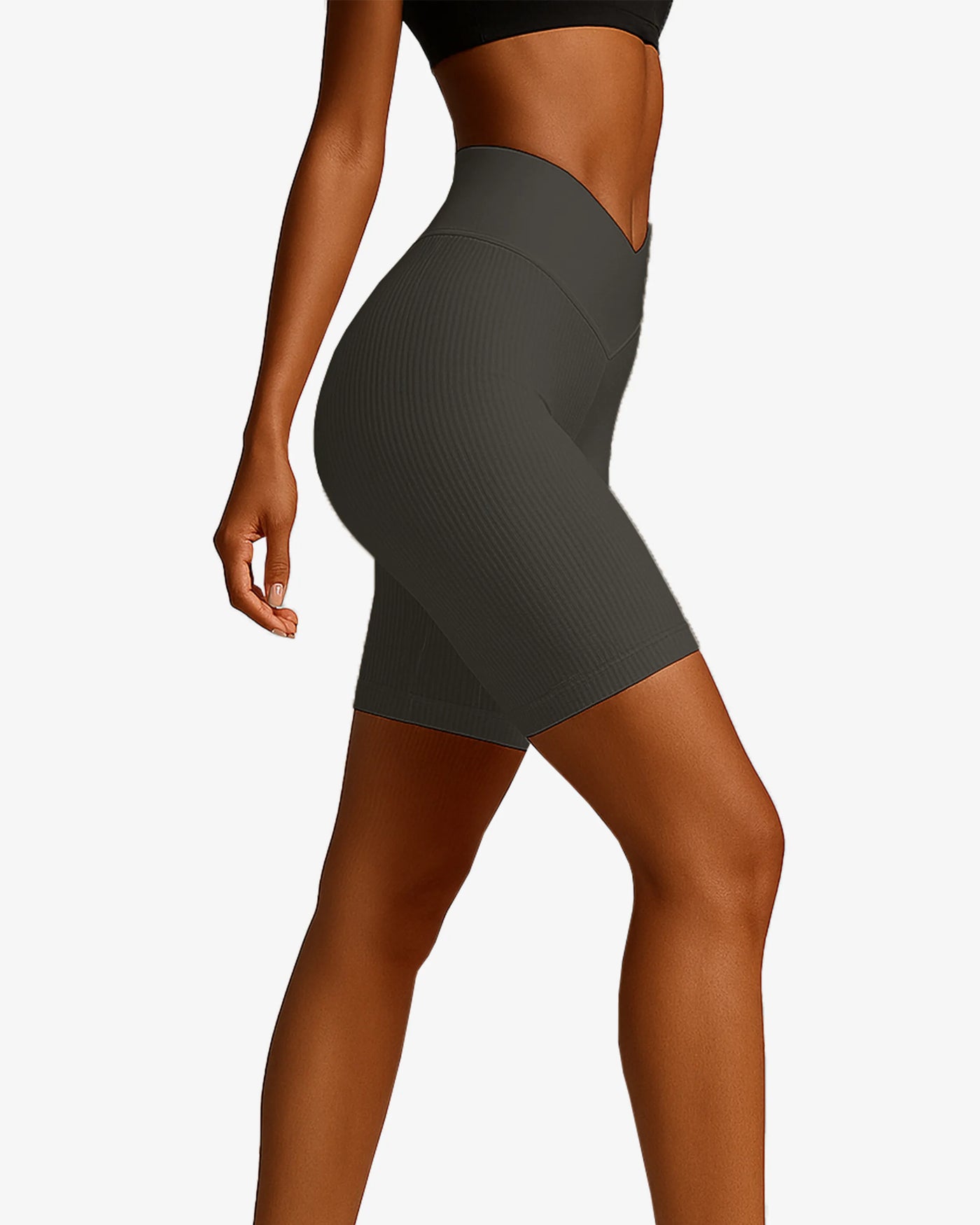 Odessa High-Waist Ribbed Shorts