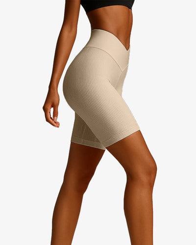 Odessa High-Waist Ribbed Shorts