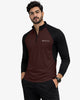 black and maroon