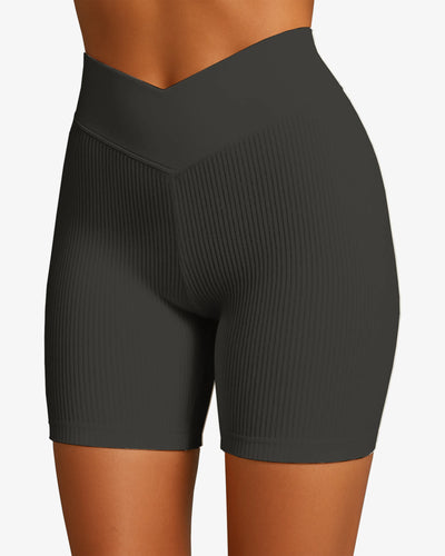 Odessa High-Waist Ribbed Shorts