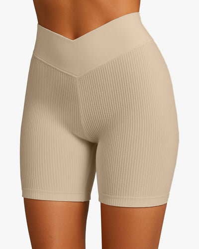 Odessa High-Waist Ribbed Shorts