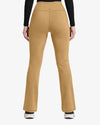 Tan pants worn by a person on a white background