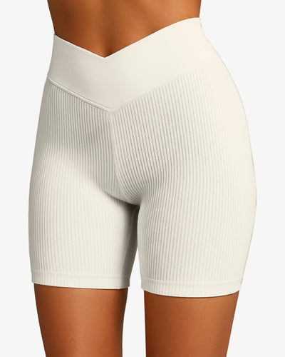 Odessa High-Waist Ribbed Shorts