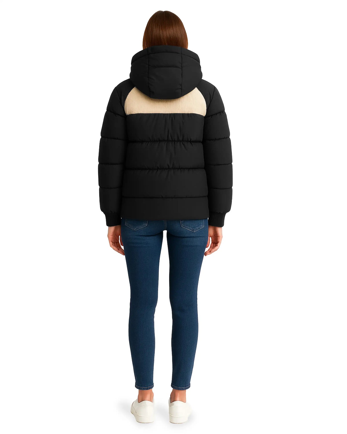 Sherpa Sherpa Panel Puffer Coat