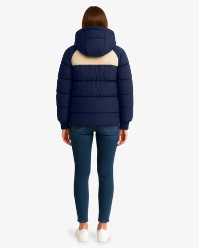 Sherpa Sherpa Panel Puffer Coat