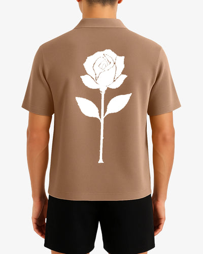 Stone Floral Printed Shirt Men