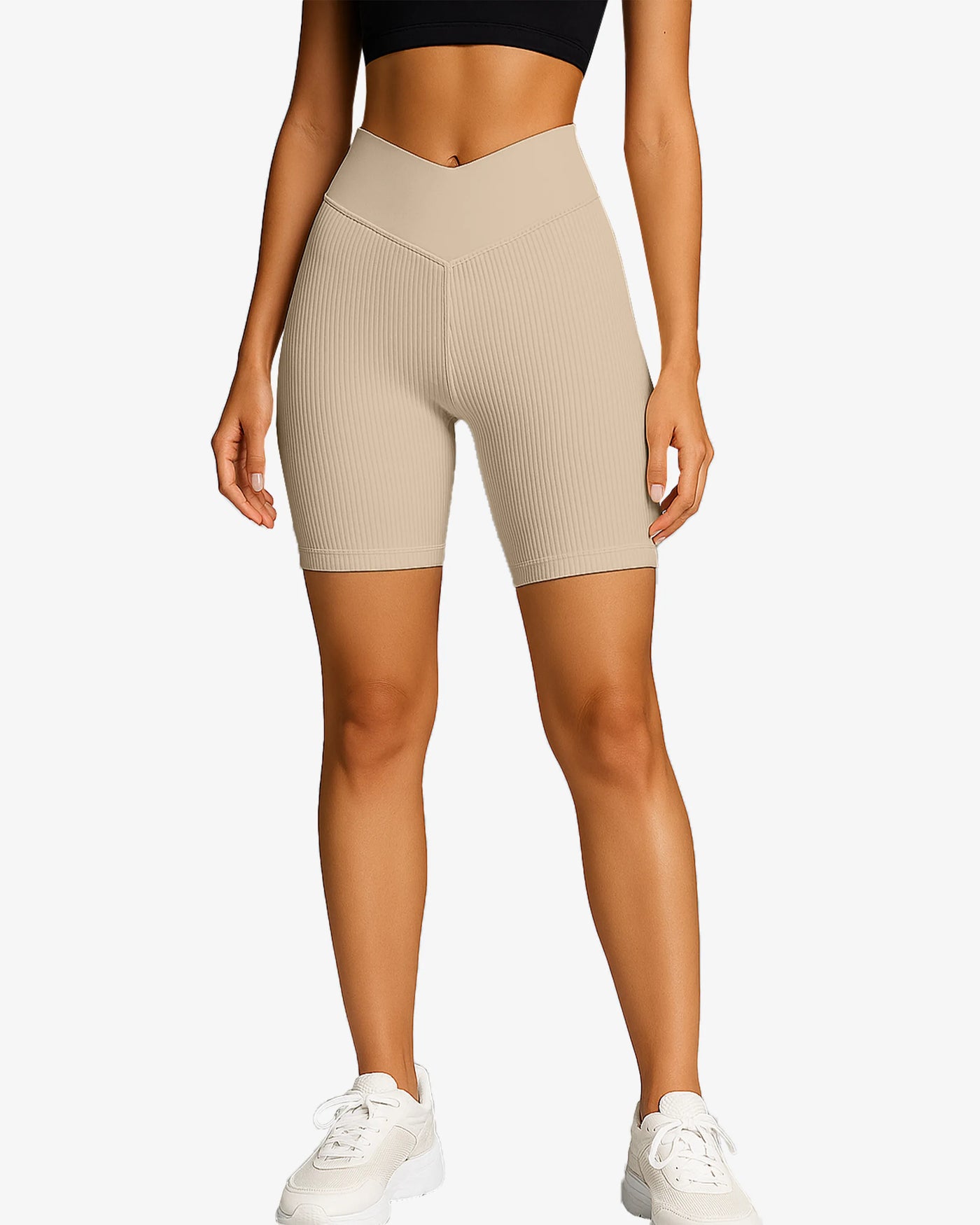 Odessa High-Waist Ribbed Shorts