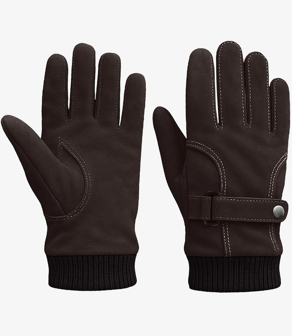 Allens Stylish Black Leather Gloves