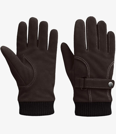 Allens Stylish Black Leather Gloves