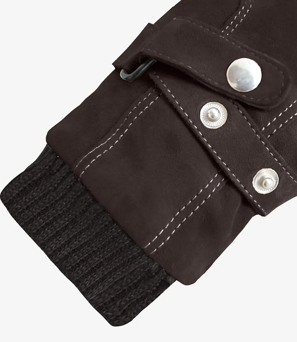 Allens Stylish Black Leather Gloves