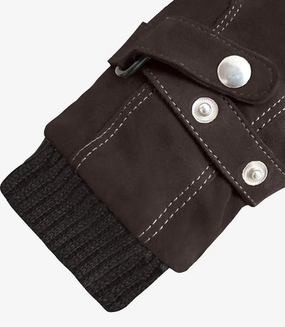 Allens Stylish Black Leather Gloves