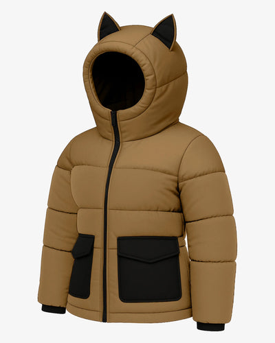 Berry Black Stylish Puffer Jacket For Women