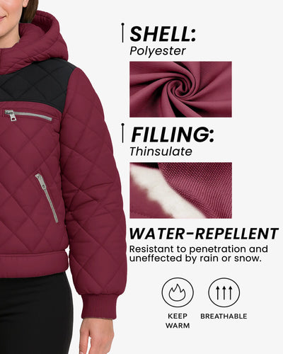 Blizzard Quilted Hooded Puffer Jacket
