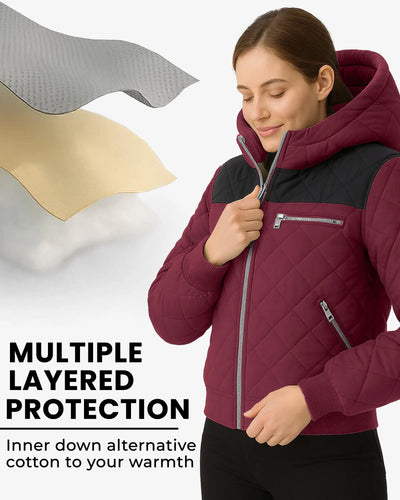 Blizzard Quilted Hooded Puffer Jacket