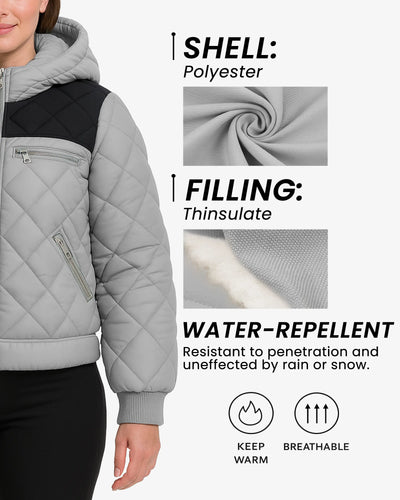Blizzard Quilted Hooded Puffer Jacket