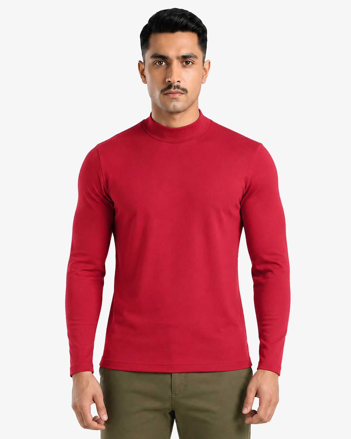 Men's Mock Neck Long Sleeve Shirt - Bryle