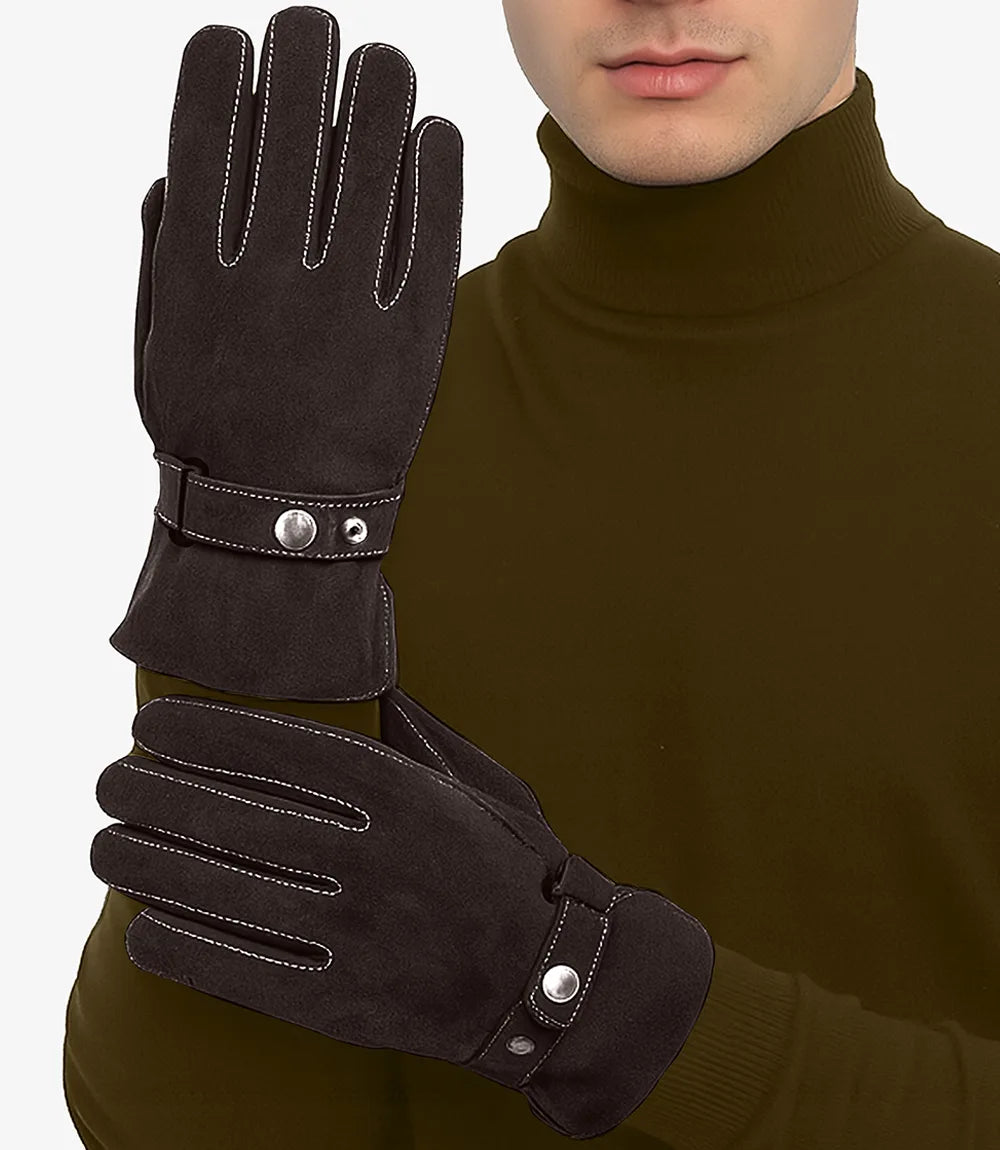 Buck Leather Gloves For Men