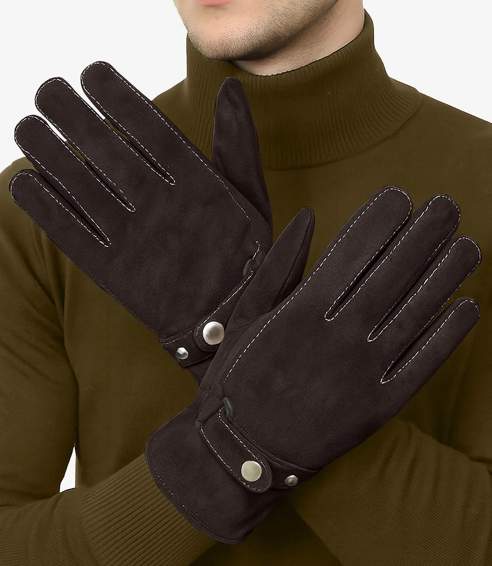 Buck Leather Gloves For Men