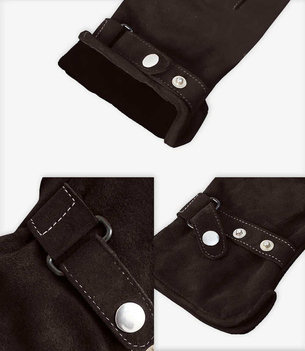 Buck Leather Gloves For Men