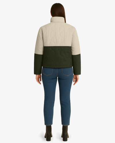 Chic Wave Two Tone Quilted Jacket