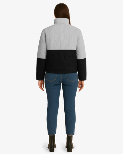 Chic Wave Two Tone Quilted Jacket