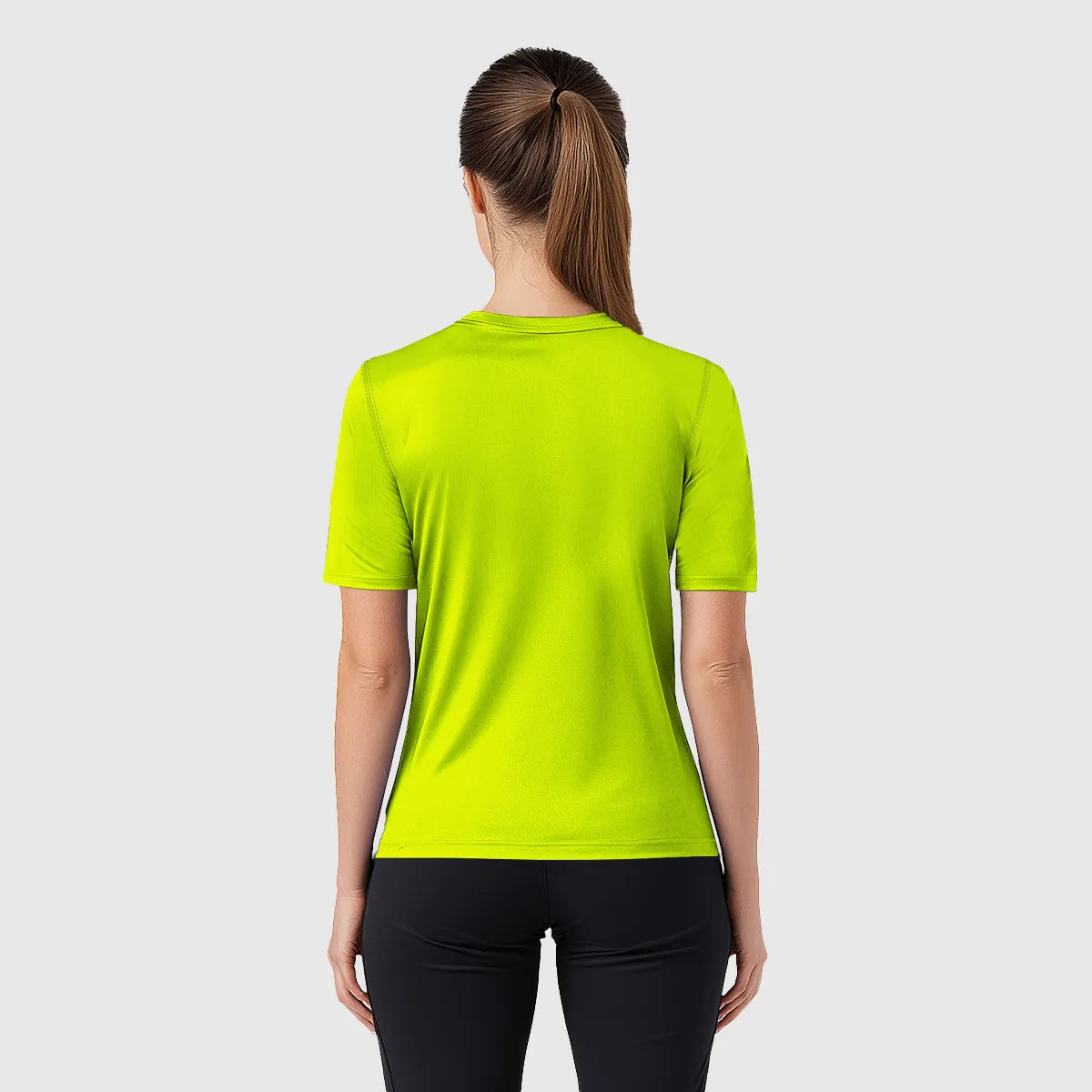 Chloe Women's Half Sleeve Shirt–Neon Green