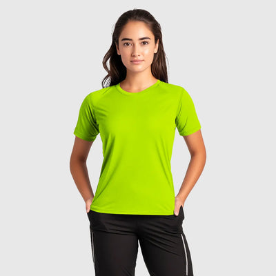 Chloe Women's Half Sleeve Shirt–Neon Green