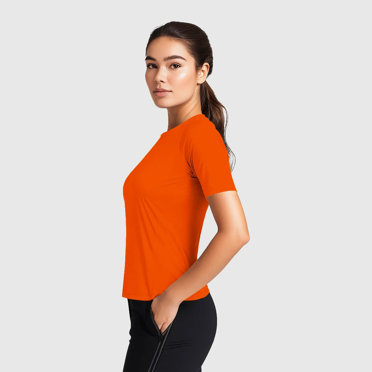 Chloe Women's Half Sleeve Shirt–Neon Green