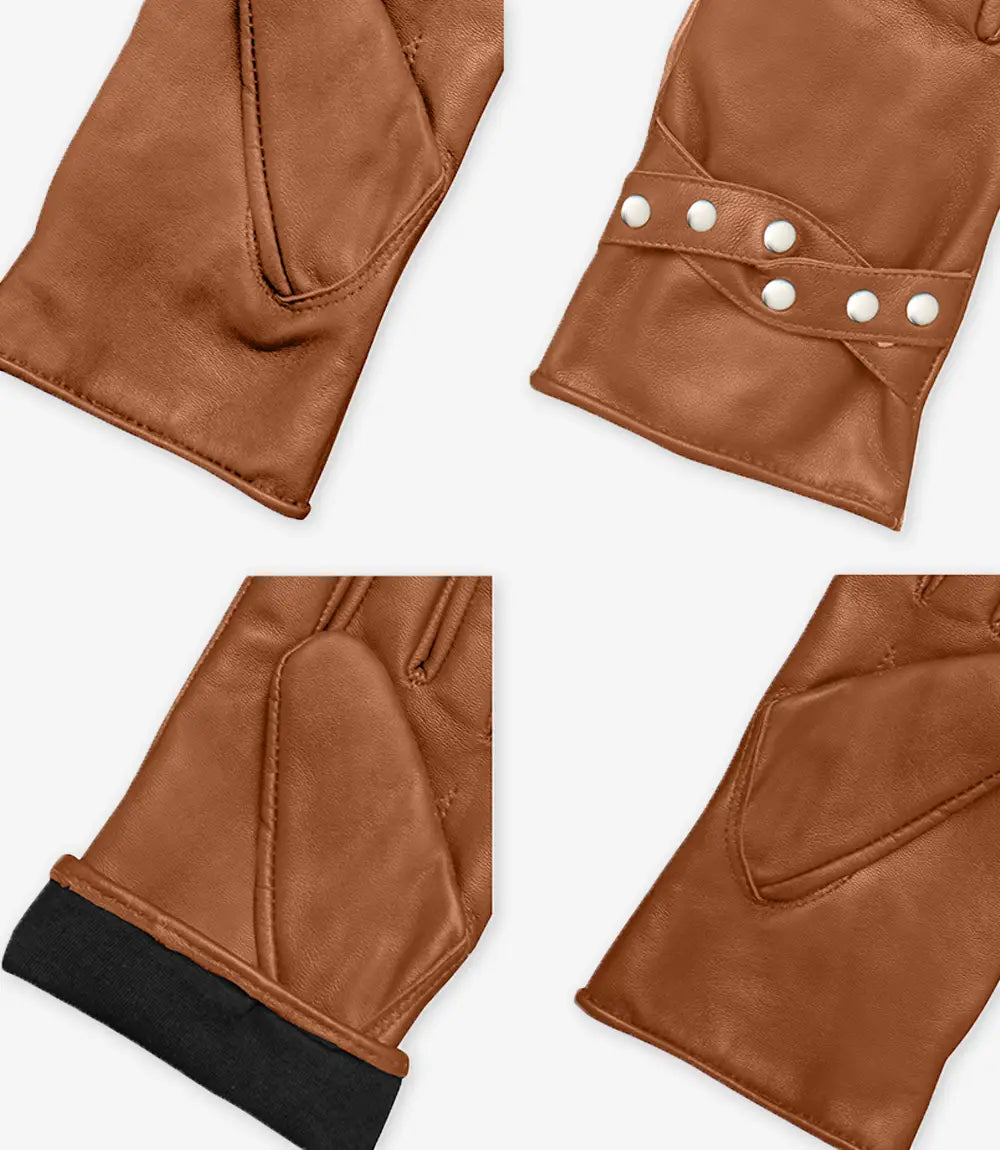 Esphine Women’s Winter Leather Gloves