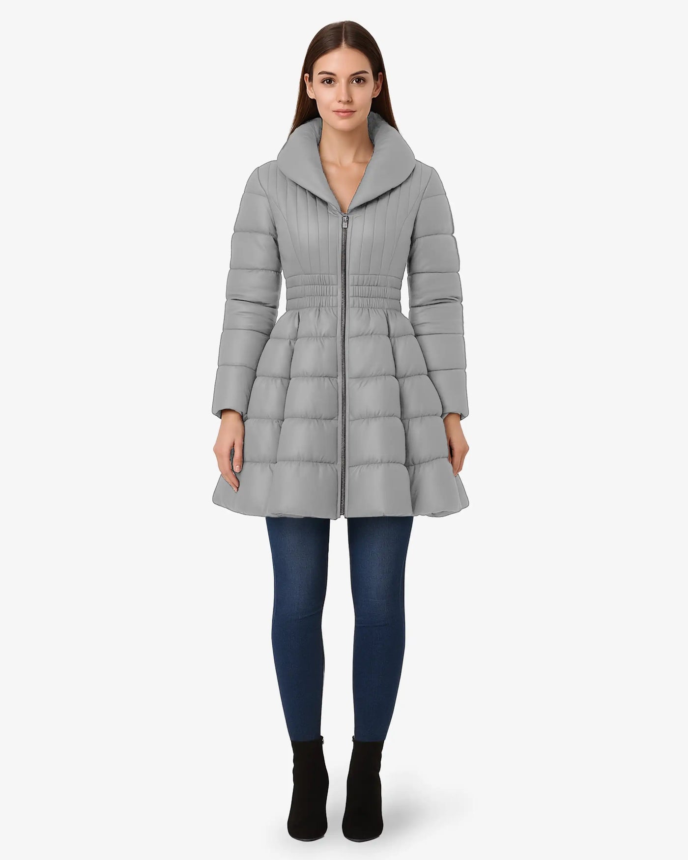 Flare Belted Puffer Coat