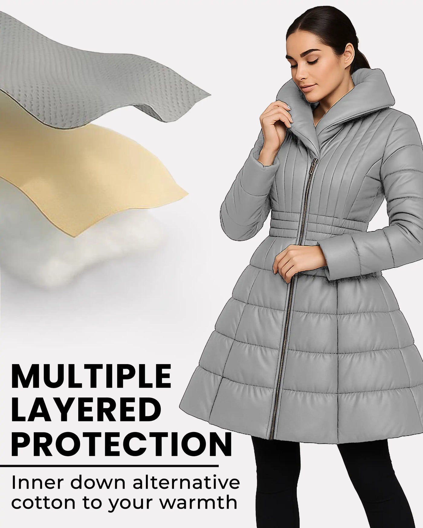 Flare Belted Puffer Coat