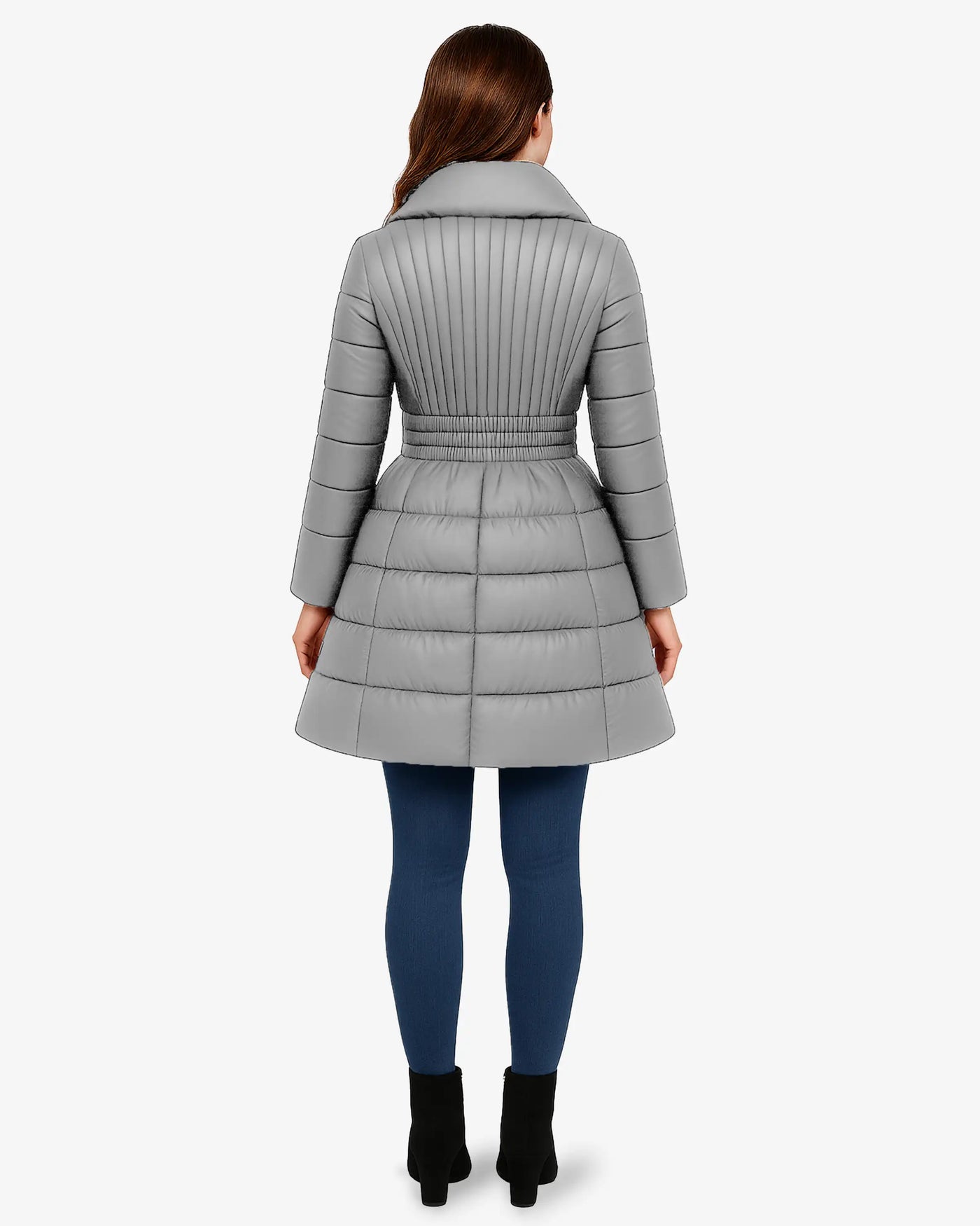 Flare Belted Puffer Coat