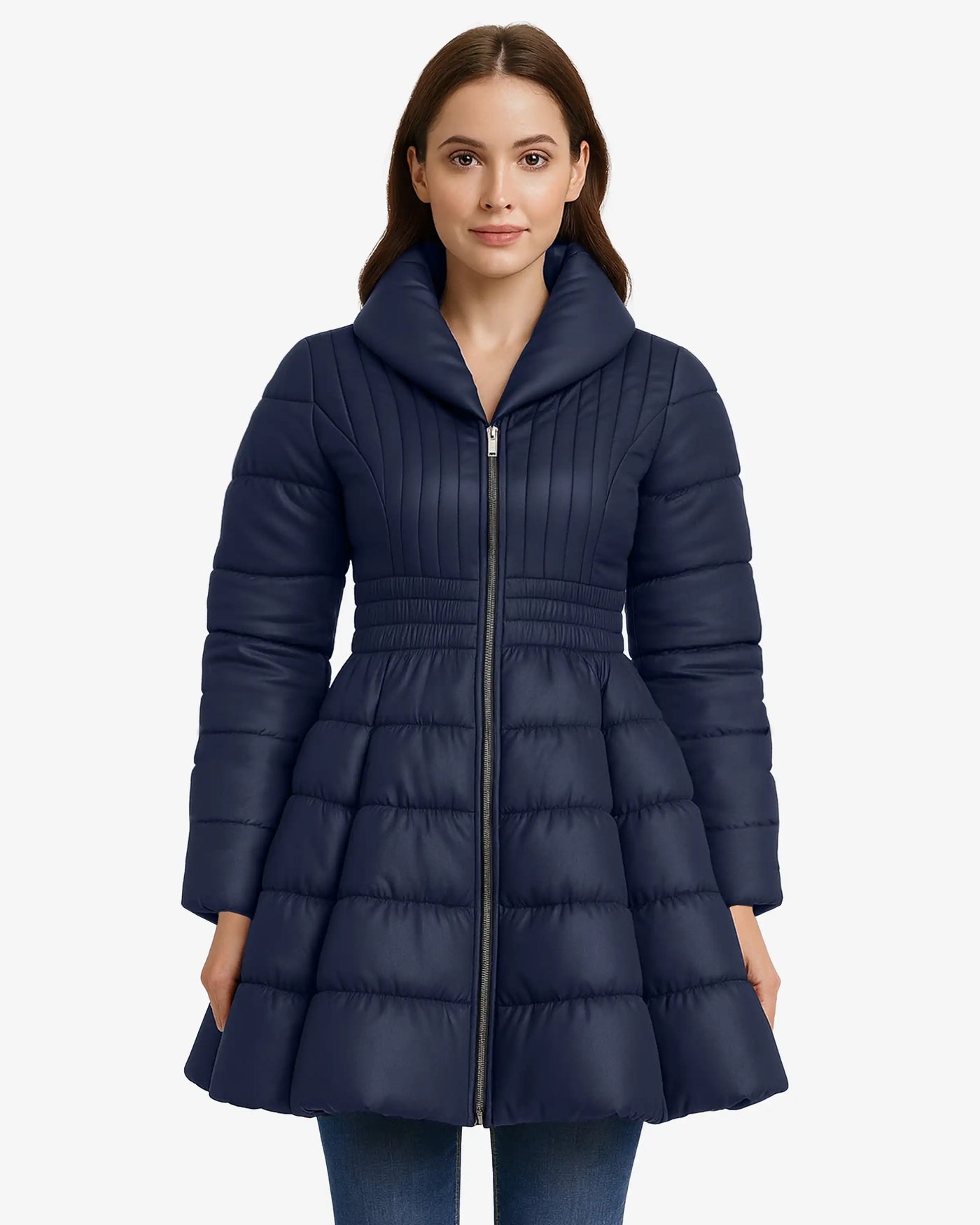 Flare Belted Puffer Coat
