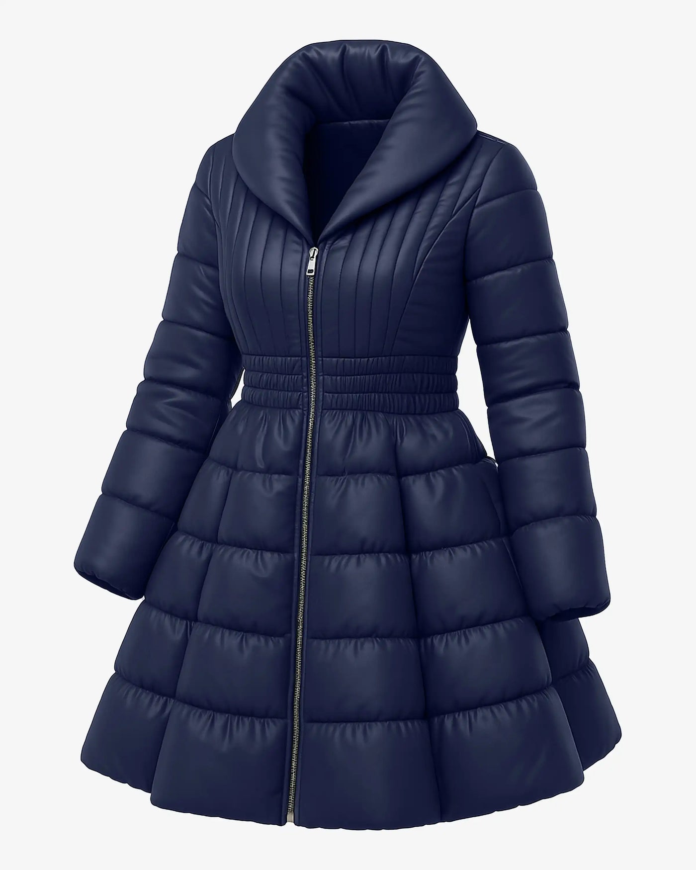 Flare Belted Puffer Coat