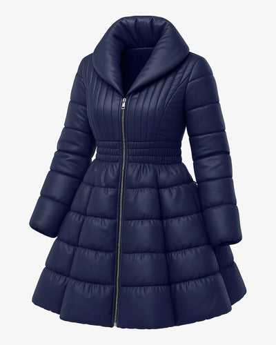 Flare Belted Puffer Coat
