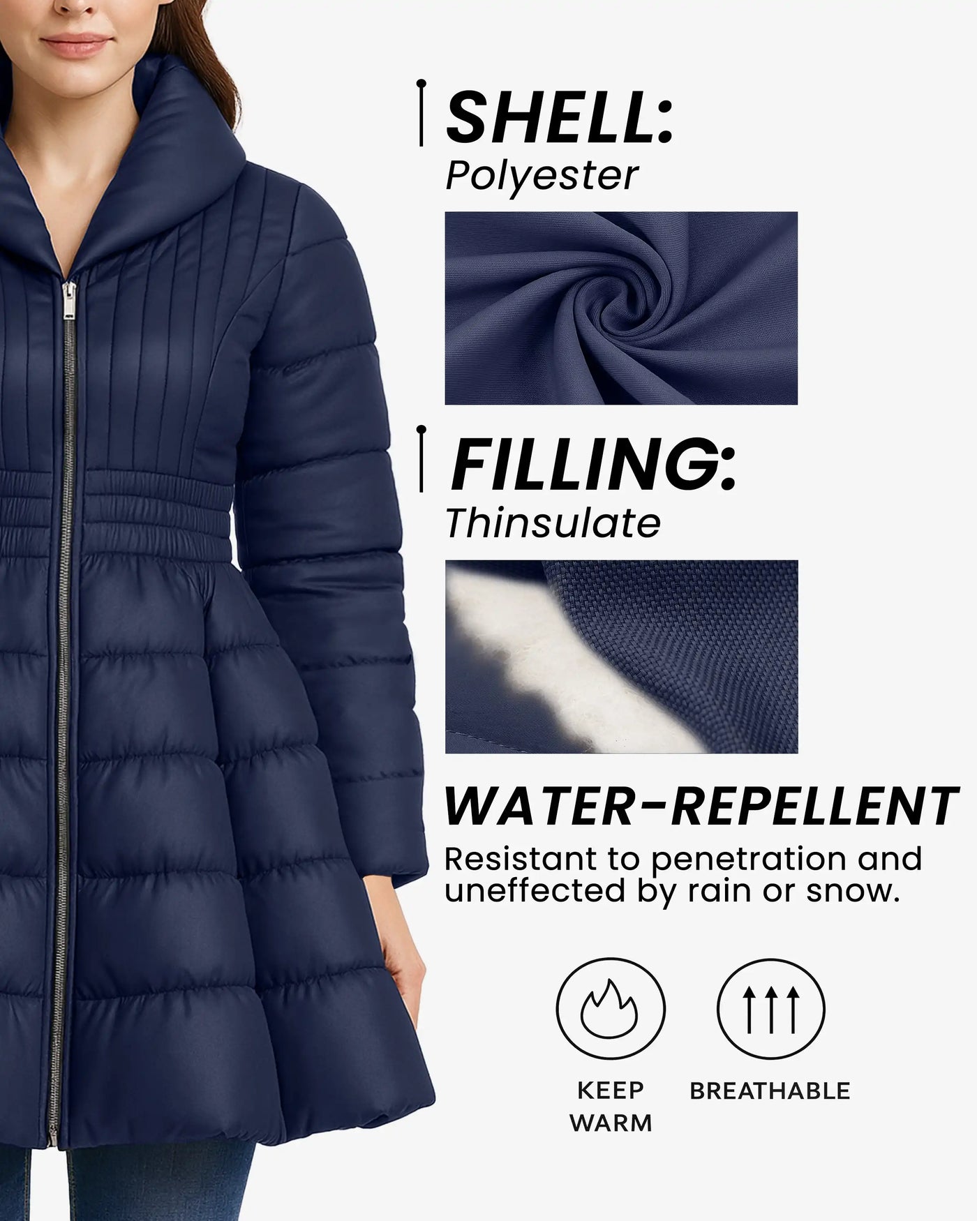 Flare Belted Puffer Coat