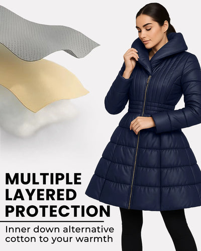 Flare Belted Puffer Coat
